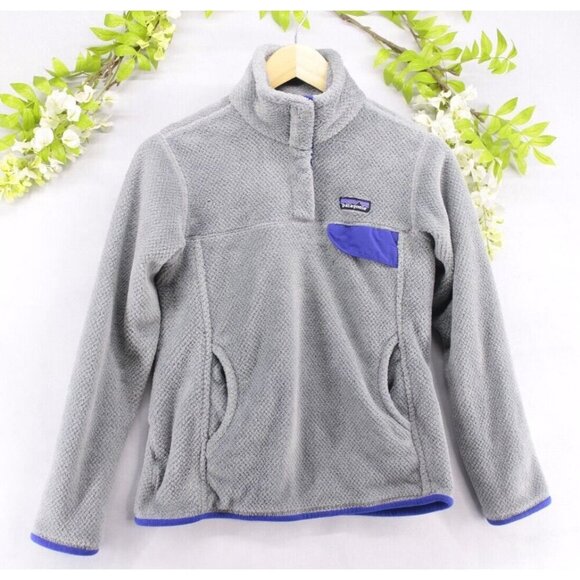 Patagonia Women's Re-Tool Snap-T Fleece Gray Pullover Jacket Size S - Picture 1 of 7